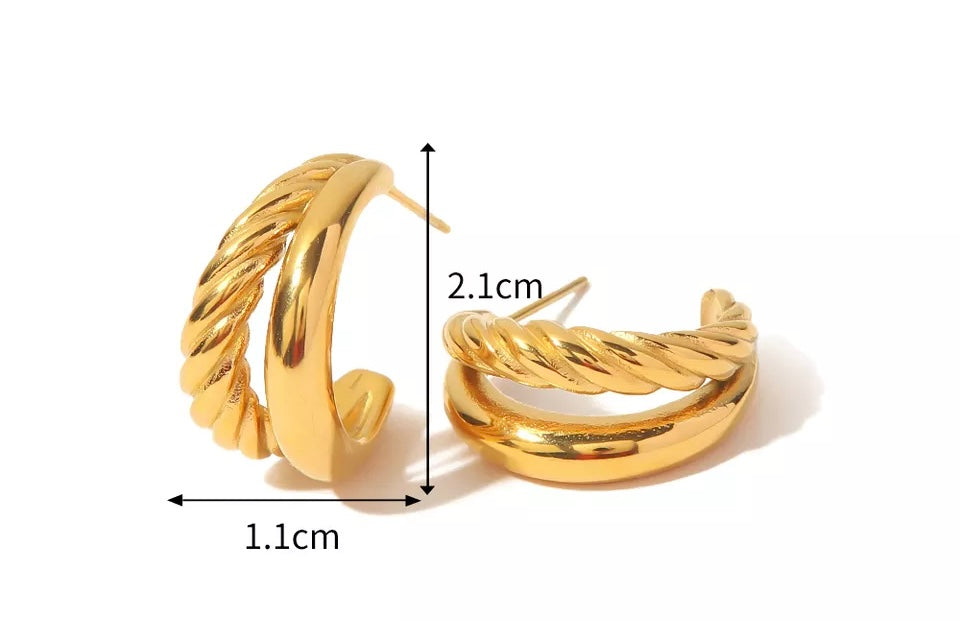 Double Layer Hoop Earrings