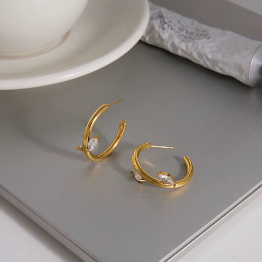 Valencia Crystal Hoops