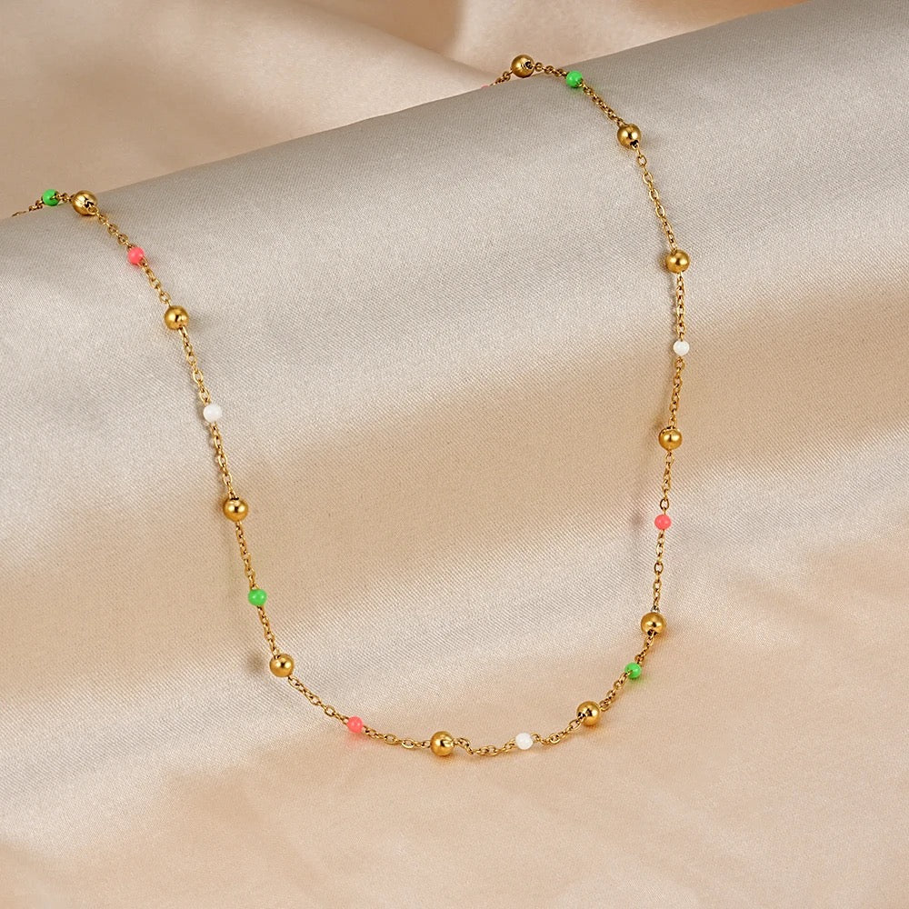 Gold Beaded Necklace