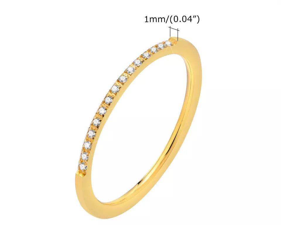 Dainty Cubic Zirconia Finger Ring