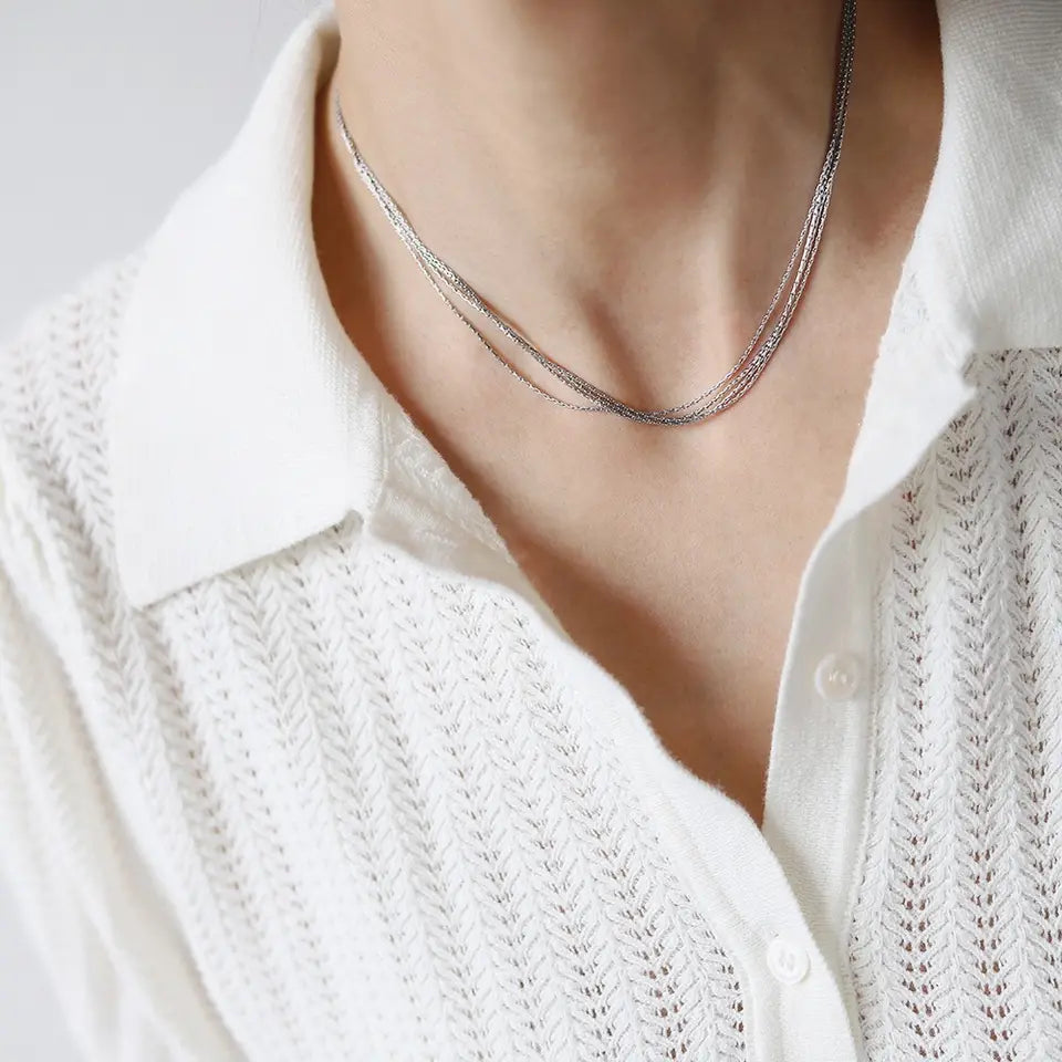 Trendy Multilayer Thin Chain Necklace